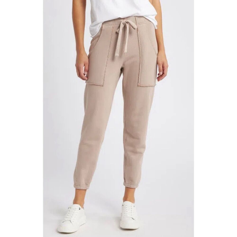 FRANK & EILEEN Eamon Fleece Jogger Sweatpants | XS In Biscotti